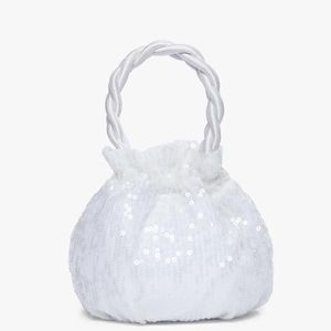 STAUD Grace Bag | Clear Sequin NWT